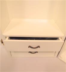 VINTAGE WOOD TRUNK WHITE CHOCK FULL LABELED AG CLOTHES ACCES